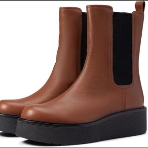 Vince Brinton Water Resistant Lug Sole Chelsea Boots Brown